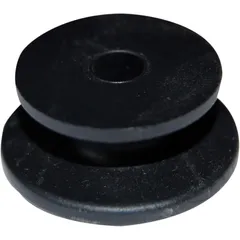 Rundknopf schwarz Kunststoff für Expanderseil 24X24X14MM