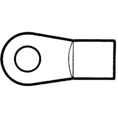 Schraubaue M10 Ø 8,1 mm Flach verzinkt
