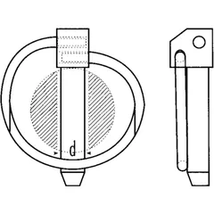 Klappstecker verzinkt 10 mm