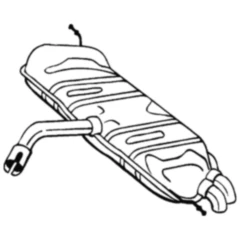 Schalldämpfer hinten für Cruiser