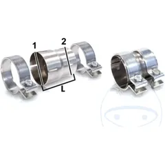 Rohrverbinder 50/60/90 mm für Abgasanlage