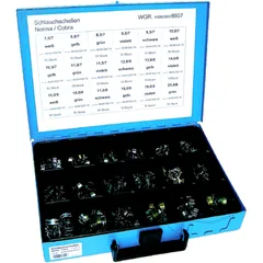 SCHLAUCHSCHELLEN ASSORTMENT BLACK 8607 for Motorcycles