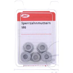 Galvanized Locking Nut M6 - Pack of 5 Pieces
