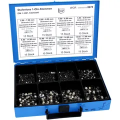 Stufenlos Klemmen Sortiment 8678 schwarz Edelstahl