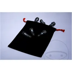 50 Piece Black Wheel Bolt Bag with Drawstring 15X20 cm