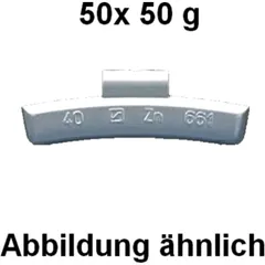 Zink-Schlaggewichte 50GR für Alufelgen japanischer Fahrzeuge