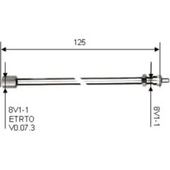 Ventilverlängerung Metall starr 125 mm für Lkw/Bus