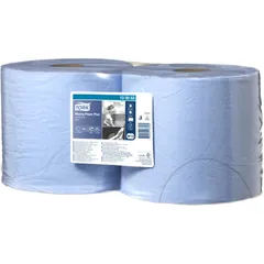 Tork Paper Cleaning Rolls for Multipurpose Use 2 Pack 750 Wipes Blue