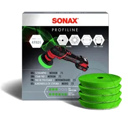 SONAX SchaumPad medium 75 mm - 4er Pack für Maschinenpolierer