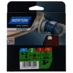 SANDING DISCS 8L K80 for Universal, 5 PIECE 125 mm A203F Norton
