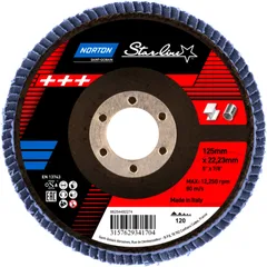 Fächerschleifscheibe 125mm K120 für Norton Starline