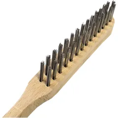 2-Row Wire Brush with Beechwood Handle