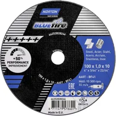 Norton Blue Fire Trennscheibe 100x1.0x10 für Winkelschleifer