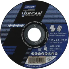 Trennscheibe 115x1.0 Metall - NORTON VULCAN Alternative