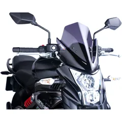 Sports screen new gen PUIG for naked bike dark for: Kawasaki ER - 6N