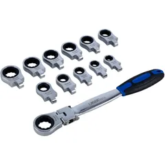 12-Piece Ratchet Ring Spanner Set with Joint