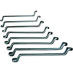 DOUBLE RING SPANNER SET JMP 8 PIECES 6-22MM CRANKED