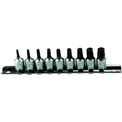5-Star Socket Bit Set ¼ inch 9 Pieces T10-T50 for: Ford, Volvo