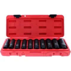 IMPACT SOCKET KIT 1/2" for Motorcycles 10-Piece