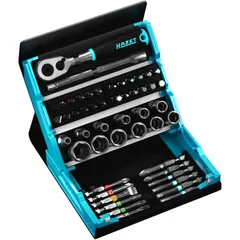 50-Piece 1/4" Socket Wrench Set Hazet Smart CASE