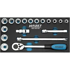 18-Piece 1/2 Inch Socket Set Hazet for Motorcycle