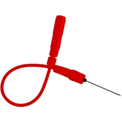 Prüfkabel mit Nadelspitze 0.7mm rot