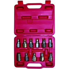 11-Piece Oil Drain Plug Tool Kit for Cars