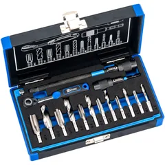 Spiral and Thread Tap Bit Set 16 Piece 1/4 Inch Hex