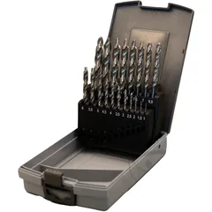 19-Piece Step Spiral Drill Bit Set HSSG M2 1-10 mm for accurate drilling