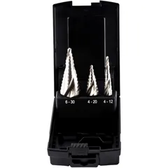 3-Piece Step Drill Bit Set for Metal