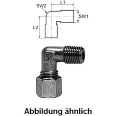Winkel-Einschraubverschraubung W 15 mm für: Riegler
