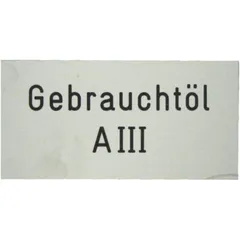 Schild GEBRAUCHToil AIII