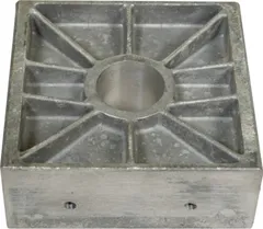 Gleitstückhalter Aluminium 106x101x42 mm für 2-Säulenbühne