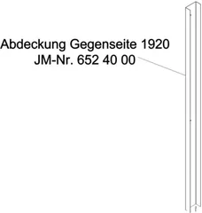 Abdeckung Gegenseite 1920 mm für: JMP Fox 4000 H