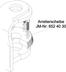 Arretierscheibe schwarz JMP für: Fox 4000 H fein ZAHN