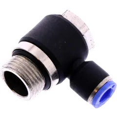 Winkel-Steckverschraubung G 3/8 für PA Rohr 6 mm