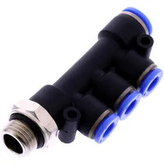 T-Mehrfachverteiler für PA-Rohr 1x8mm 3x6mm G 1/4