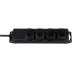 Steckdosenleiste 4-fach IP44 mit 2m Neopren-Kabel