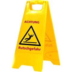 Caution Wet Floor Sign Stand Yellow