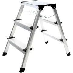Aluminium-Stufenstehleiter beidseitig begehbar
