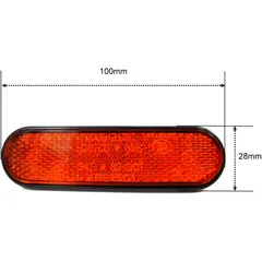 Oval self-adhesive yellow reflector
