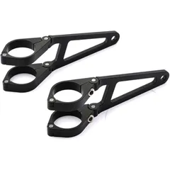 Lampenhalter für 35 mm Gabeldurchmesser Alu schwarz