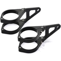 Lampenhalter Aluminium schwarz 49 mm kurz für Motorräder