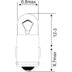 Lampe 6V 0.6W BA7S JMP