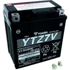 Batterie Motorrad YTZ7V wet Yuasa passend für: Yamaha MWS, GPD, YP, Honda CBR, CB, SH