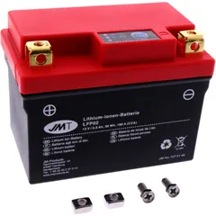 Batterie Motorrad LFP02 JMT Lithium - Ionen mit Anzeige passend für: Kove NK