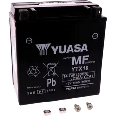 Batterie Motorrad YTX16 wet Yuasa Alternative: 7073778 passend für: BMW K, R