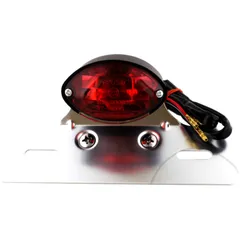 REAR LIGHT CAT BLACK JMP WITH ALUMINUM LICENSE PLATE HOLDER