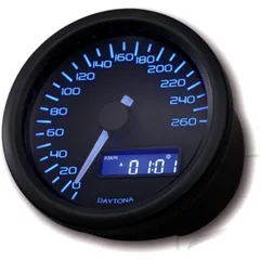Digitaler Tachometer schwarz 60 mm, kompatibel mit gängigen Motorrädern
