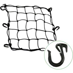 Gepäcknetz schwarz 40x40cm mit 6 Plastikhaken